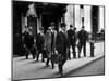 Chain Gang of New York Stock Exchange Carrying Traded Securities to Banks and Brokerage Houses-Carl Mydans-Mounted Photographic Print