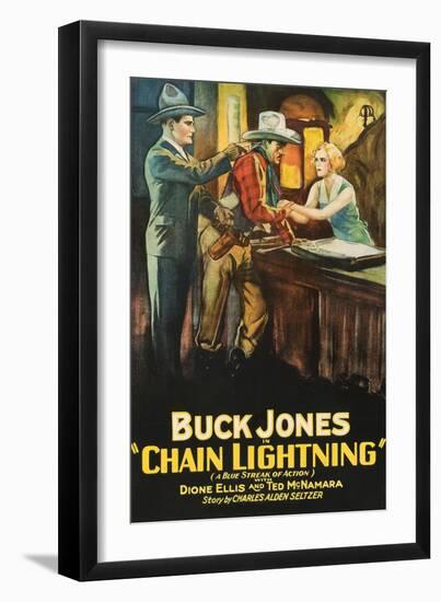 Chain Lightning-null-Framed Art Print