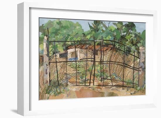 Chain Link Gates, Italy-Christine McKechnie-Framed Giclee Print