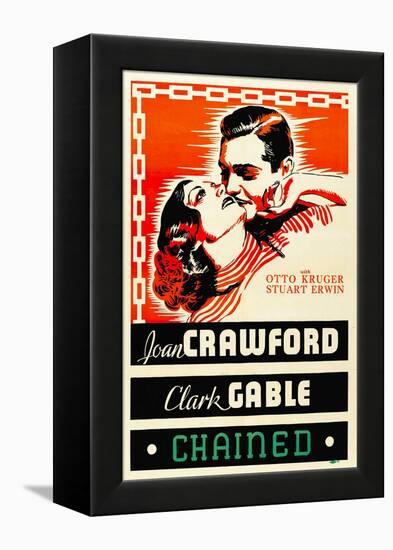 Chained, Joan Crawford, Clark Gable, 1934-null-Framed Stretched Canvas