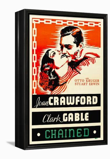 Chained, Joan Crawford, Clark Gable, 1934-null-Framed Stretched Canvas
