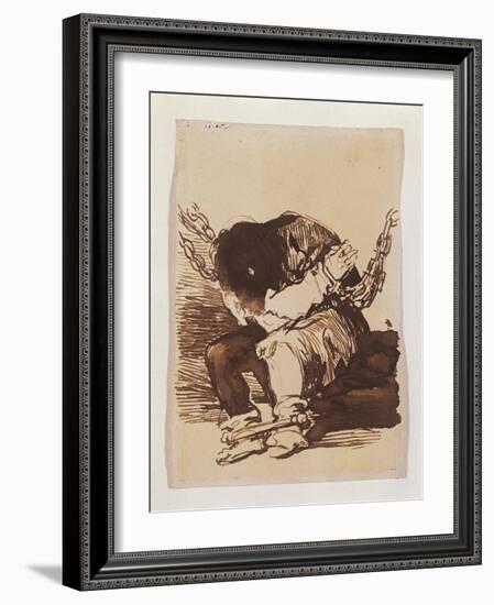 Chained Prisoner, Seated-Francisco de Goya-Framed Art Print
