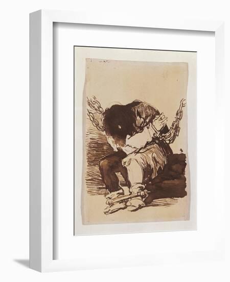 Chained Prisoner, Seated-Francisco de Goya-Framed Art Print