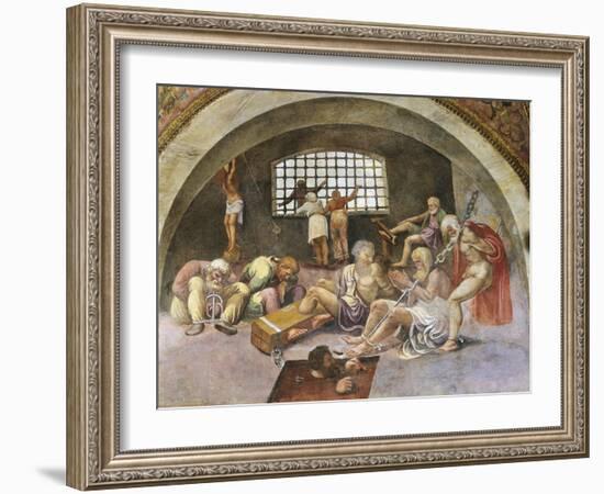 Chained Prisoners, Fresco-Giulio Romano-Framed Giclee Print