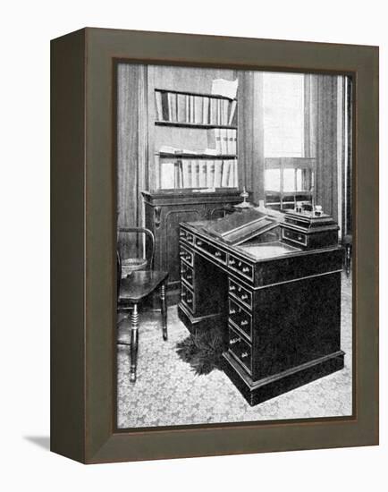 Chair and Desk of Charles Dickens, Used at Gadshill, 1923-null-Framed Premier Image Canvas