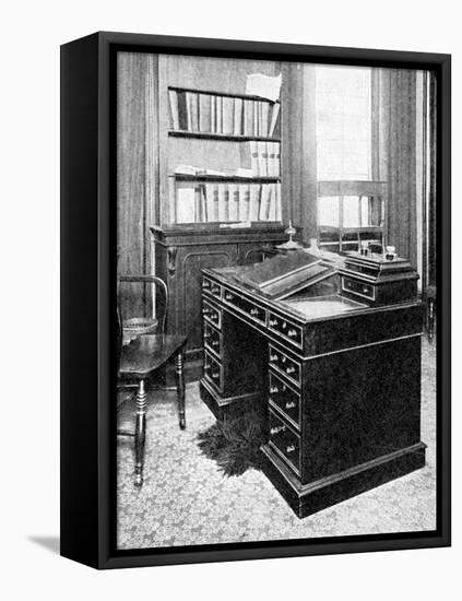 Chair and Desk of Charles Dickens, Used at Gadshill, 1923-null-Framed Premier Image Canvas