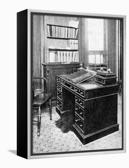 Chair and Desk of Charles Dickens, Used at Gadshill, 1923-null-Framed Premier Image Canvas