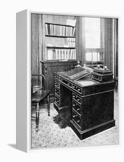 Chair and Desk of Charles Dickens, Used at Gadshill, 1923-null-Framed Premier Image Canvas