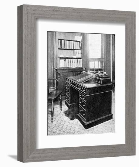 Chair and Desk of Charles Dickens, Used at Gadshill, 1923-null-Framed Premium Giclee Print