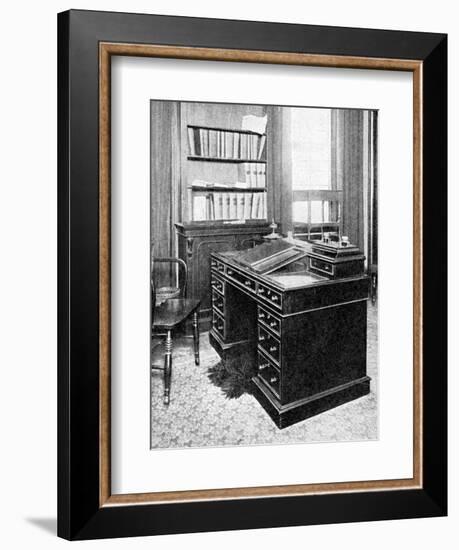 Chair and Desk of Charles Dickens, Used at Gadshill, 1923-null-Framed Premium Giclee Print