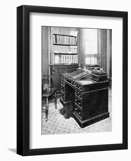 Chair and Desk of Charles Dickens, Used at Gadshill, 1923-null-Framed Premium Giclee Print