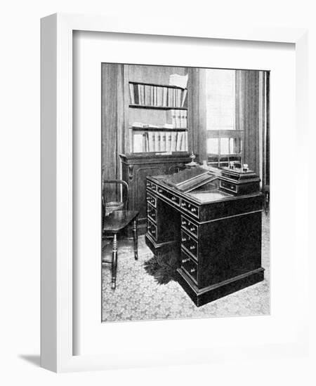 Chair and Desk of Charles Dickens, Used at Gadshill, 1923-null-Framed Premium Giclee Print