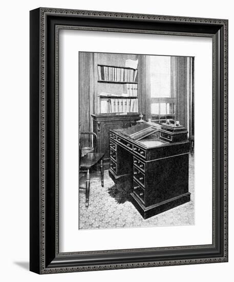 Chair and Desk of Charles Dickens, Used at Gadshill, 1923-null-Framed Premium Giclee Print