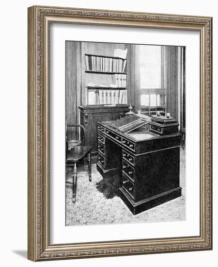 Chair and Desk of Charles Dickens, Used at Gadshill, 1923-null-Framed Giclee Print