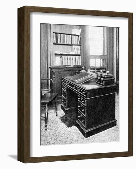 Chair and Desk of Charles Dickens, Used at Gadshill, 1923-null-Framed Giclee Print