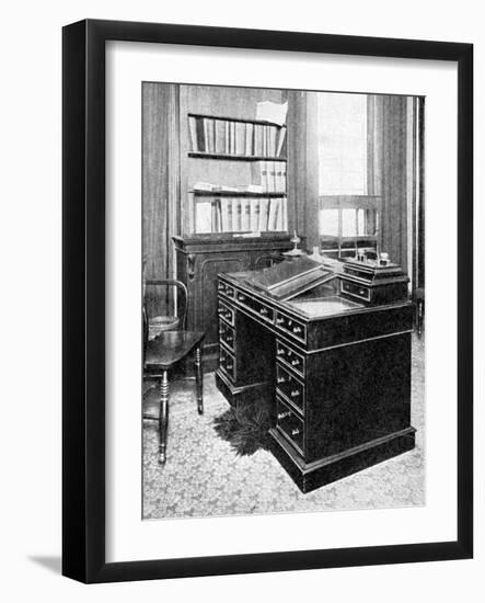 Chair and Desk of Charles Dickens, Used at Gadshill, 1923-null-Framed Giclee Print