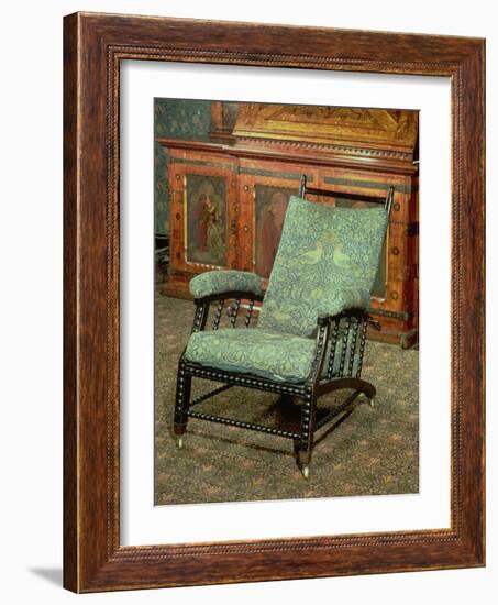 Chair by William Morris, Upholstered in Original "Bird" Woollen Tapestry, circa 1870-William Morris-Framed Giclee Print