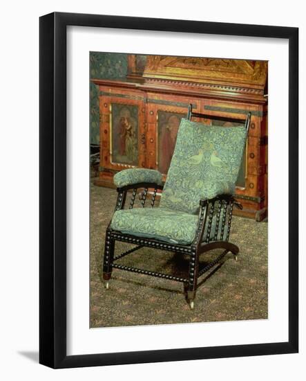 Chair by William Morris, Upholstered in Original "Bird" Woollen Tapestry, circa 1870-William Morris-Framed Giclee Print