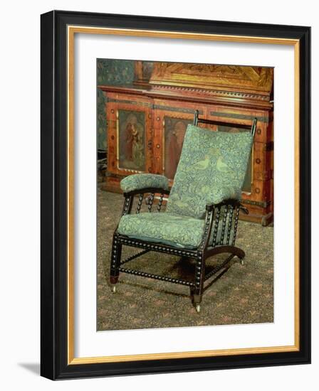 Chair by William Morris, Upholstered in Original "Bird" Woollen Tapestry, circa 1870-William Morris-Framed Giclee Print