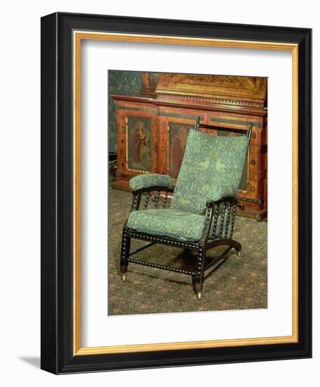 Chair by William Morris, Upholstered in Original "Bird" Woollen Tapestry, circa 1870-William Morris-Framed Giclee Print