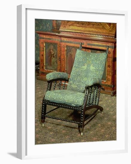 Chair by William Morris, Upholstered in Original "Bird" Woollen Tapestry, circa 1870-William Morris-Framed Giclee Print