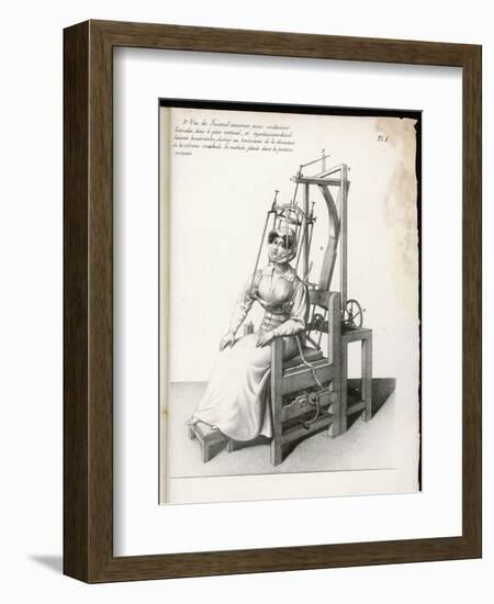 Chair Designed to Correct Deformities of the Spine Holding Neck and Body in Any Desired Position-Langlume-Framed Art Print