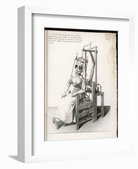 Chair Designed to Correct Deformities of the Spine Holding Neck and Body in Any Desired Position-Langlume-Framed Art Print