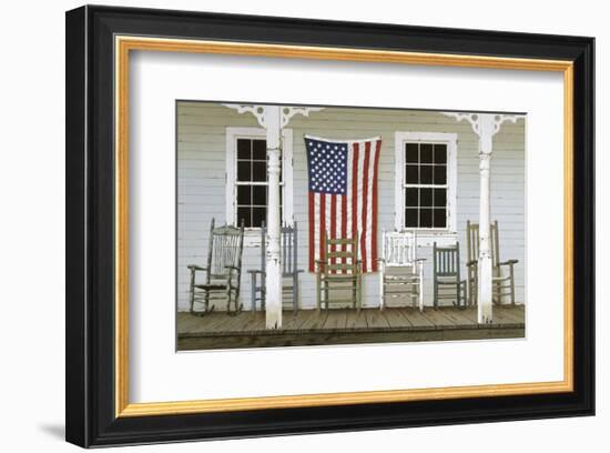 Chair Family with Flag-Zhen-Huan Lu-Framed Art Print