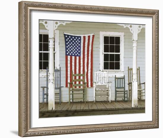 Chair Family with Flag-Zhen-Huan Lu-Framed Art Print