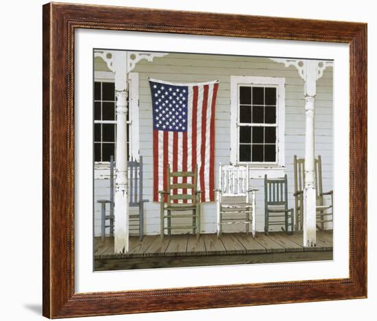 Chair Family with Flag-Zhen-Huan Lu-Framed Art Print