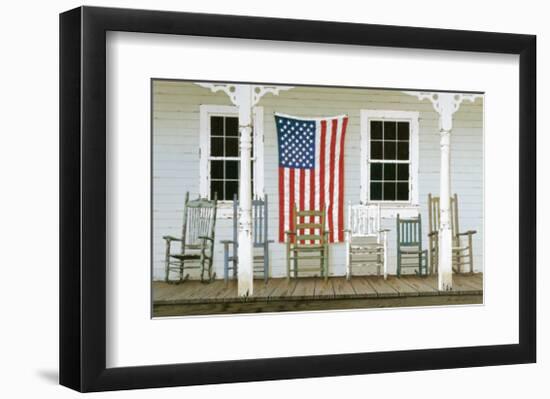 Chair Family with Flags-Zhen-Huan Lu-Framed Giclee Print