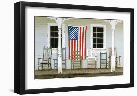 Chair Family with Flags-Zhen-Huan Lu-Framed Giclee Print