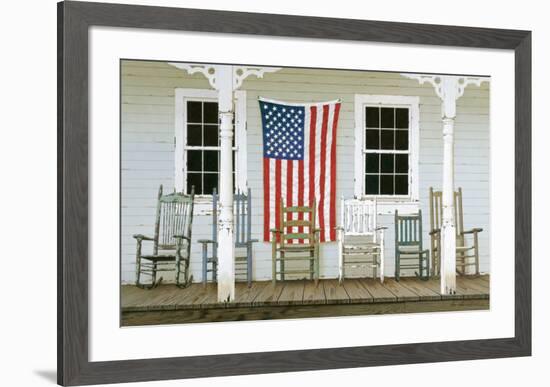 Chair Family with Flags-Zhen-Huan Lu-Framed Giclee Print