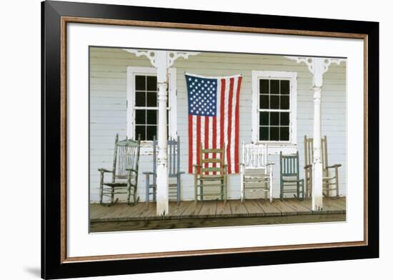 Chair Family with Flags-Zhen-Huan Lu-Framed Giclee Print