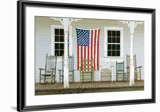 Chair Family with Flags-Zhen-Huan Lu-Framed Giclee Print