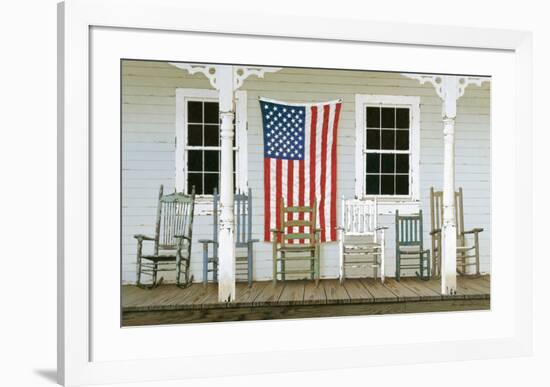 Chair Family with Flags-Zhen-Huan Lu-Framed Giclee Print