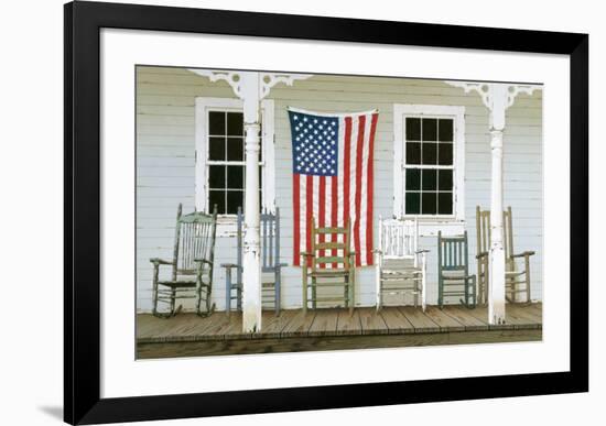 Chair Family with Flags-Zhen-Huan Lu-Framed Giclee Print