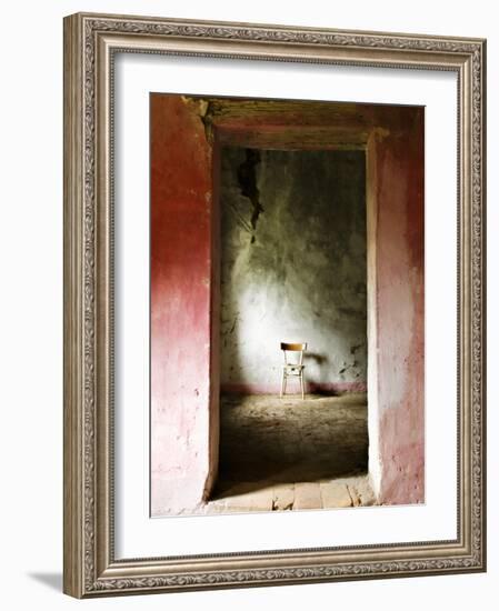 Chair in a Deserted Farm Near San Quirico D'Orcia, Valle De Orcia, Tuscany, Italy-Nadia Isakova-Framed Photographic Print