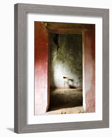 Chair in a Deserted Farm Near San Quirico D'Orcia, Valle De Orcia, Tuscany, Italy-Nadia Isakova-Framed Photographic Print