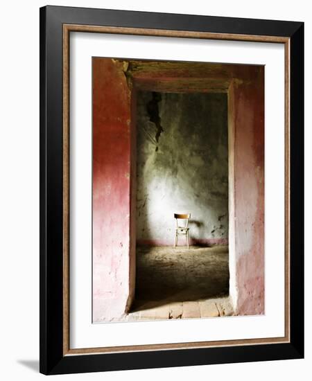 Chair in a Deserted Farm Near San Quirico D'Orcia, Valle De Orcia, Tuscany, Italy-Nadia Isakova-Framed Photographic Print