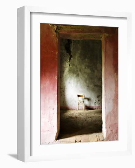 Chair in a Deserted Farm Near San Quirico D'Orcia, Valle De Orcia, Tuscany, Italy-Nadia Isakova-Framed Photographic Print