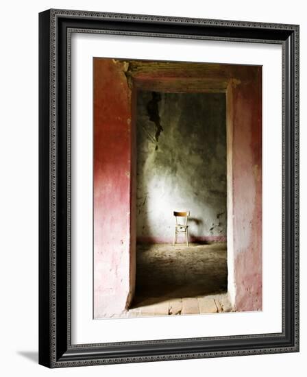 Chair in a Deserted Farm Near San Quirico D'Orcia, Valle De Orcia, Tuscany, Italy-Nadia Isakova-Framed Photographic Print