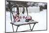 Chair in the Snow with Christmassy Still Life-Andrea Haase-Mounted Photographic Print