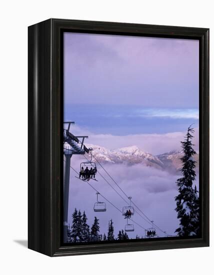 Chair Lift in the Early Morning, 2010 Winter Olympic Games Site, Whistler, British Columbia, Canada-Aaron McCoy-Framed Premier Image Canvas