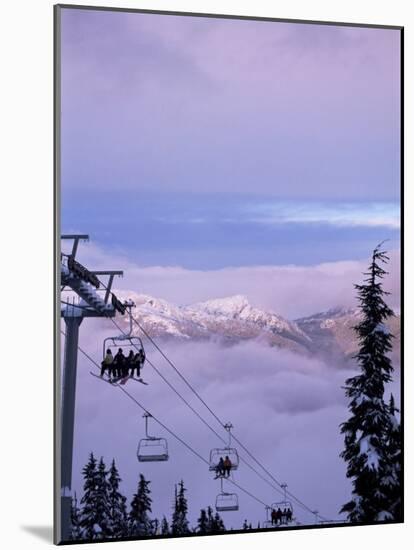 Chair Lift in the Early Morning, 2010 Winter Olympic Games Site, Whistler, British Columbia, Canada-Aaron McCoy-Mounted Photographic Print