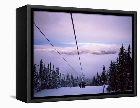 Chair Lift in the Early Morning, 2010 Winter Olympic Games Site, Whistler, British Columbia, Canada-Aaron McCoy-Framed Premier Image Canvas