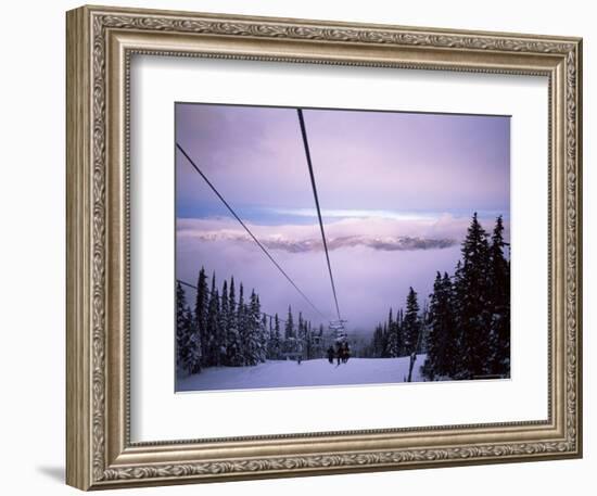 Chair Lift in the Early Morning, 2010 Winter Olympic Games Site, Whistler, British Columbia, Canada-Aaron McCoy-Framed Photographic Print