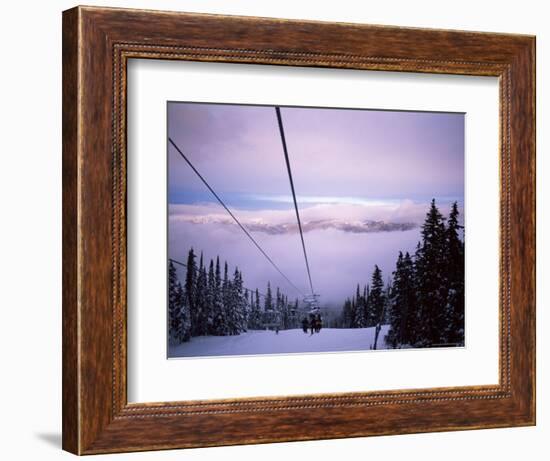 Chair Lift in the Early Morning, 2010 Winter Olympic Games Site, Whistler, British Columbia, Canada-Aaron McCoy-Framed Photographic Print