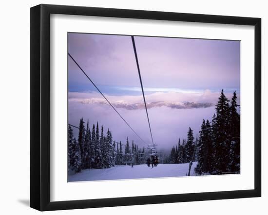 Chair Lift in the Early Morning, 2010 Winter Olympic Games Site, Whistler, British Columbia, Canada-Aaron McCoy-Framed Photographic Print