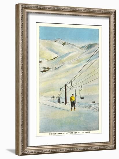 Chair Lift, Sun Valley, Idaho-null-Framed Art Print